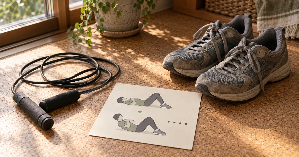 腹筋運動の正しいやり方と回数の決め方のイメージ写真